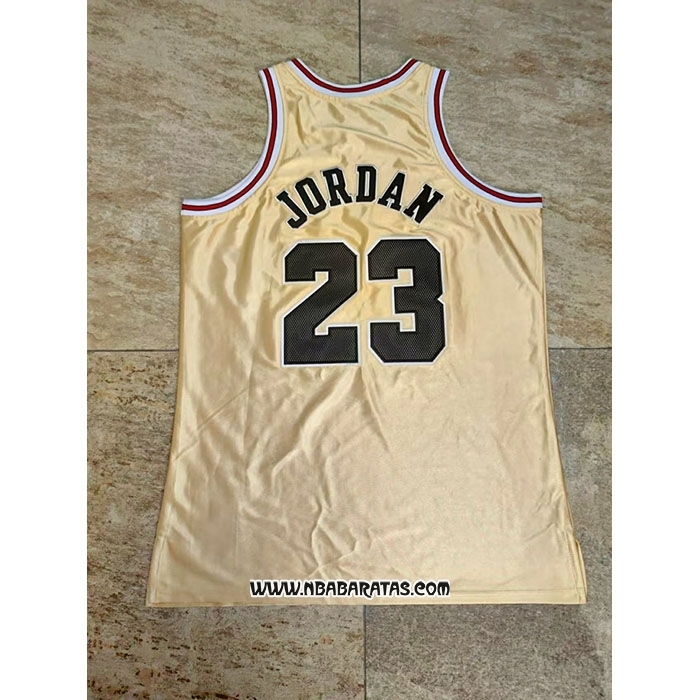 Camiseta Chicago Bulls Michael Jordan #23 75th Anniversary Mitchell & Ness 1997-98 Oro